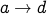 a rightarrow d