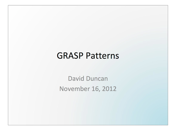 Duncan — GRASP