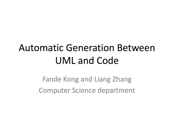 Kong and Zhang — Generation of Code from UML