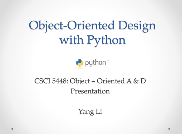 Li — OO Design with Python