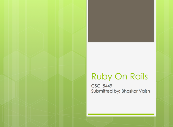 Vaish — Ruby on Rails