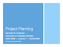 Lecture 7: Project Planning