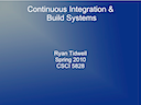 Continuous Integration by Ryan Tidwell