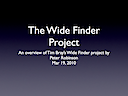 WideFinder Project by Peter Robinson