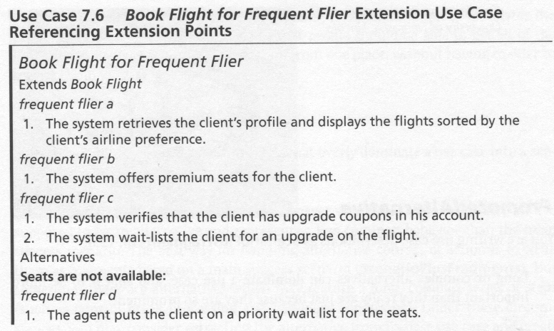 Use Case Making Use of Extension Points