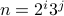 n=2^i 3^j