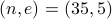 (n,e)=(35,5)