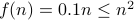 f(n) = 0.1 n leq n^2